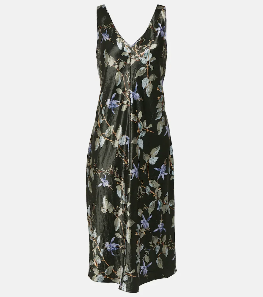 Robe midi à imprimé floral