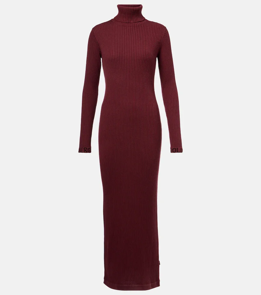 Robe midi Mireille à col roulé