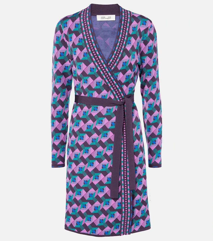 Robe portefeuille Edwina en jacquard