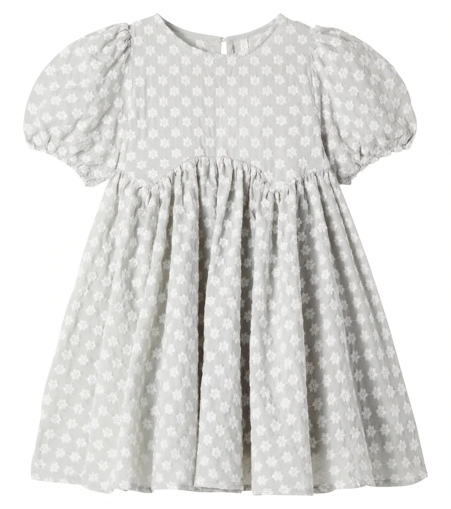 Robe Rose brodée en coton