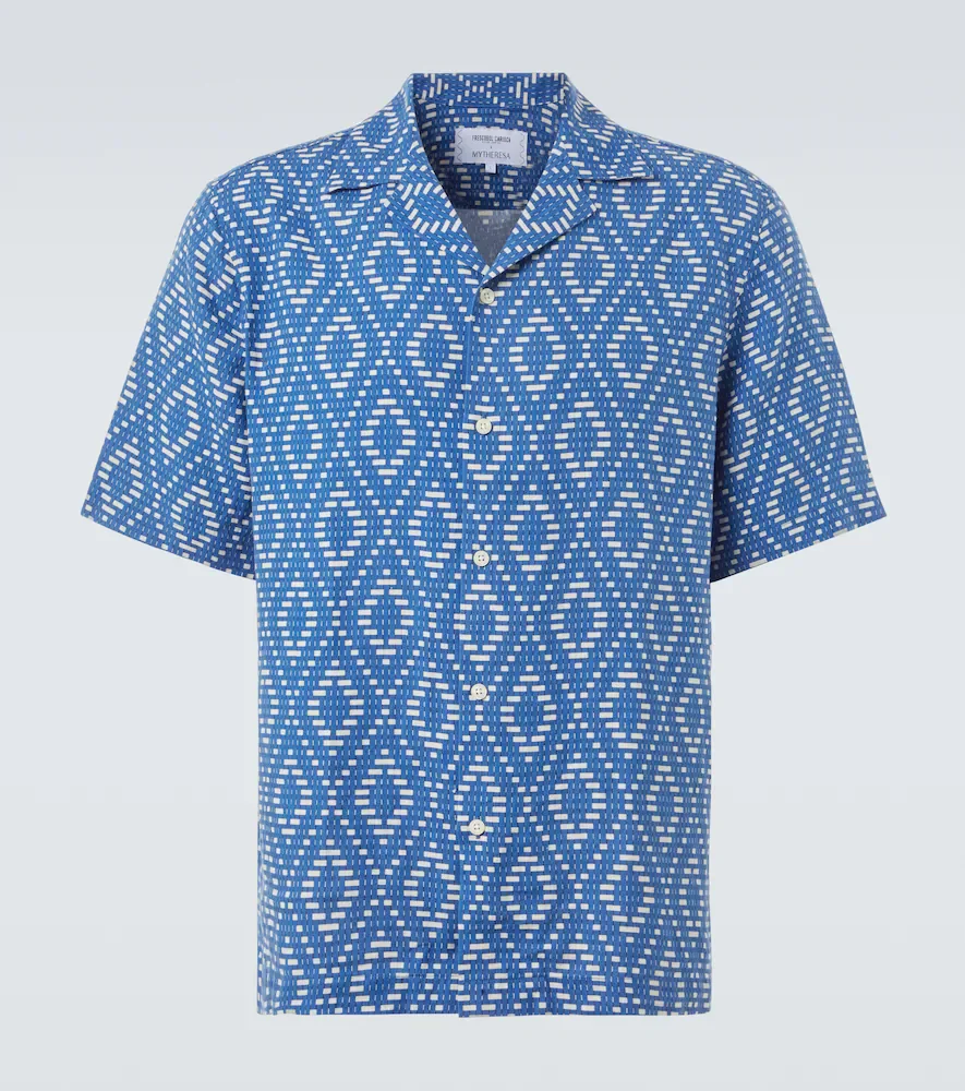 Roberto printed linen shirt