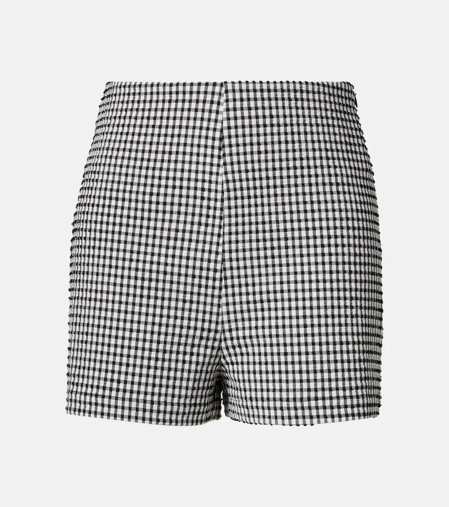 Róhe Shorts a cuadros vichy de tiro alto
