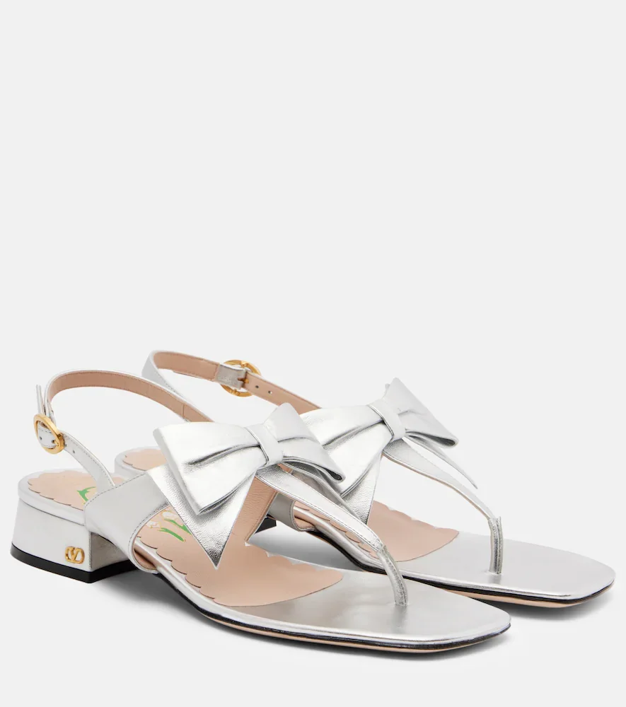 Sandales Bowow 25 en cuir métallisé