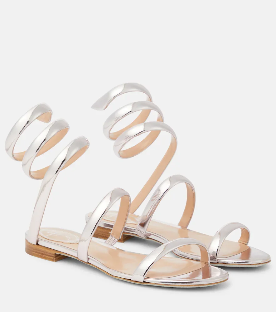 Sandales Cleo en cuir métallisé