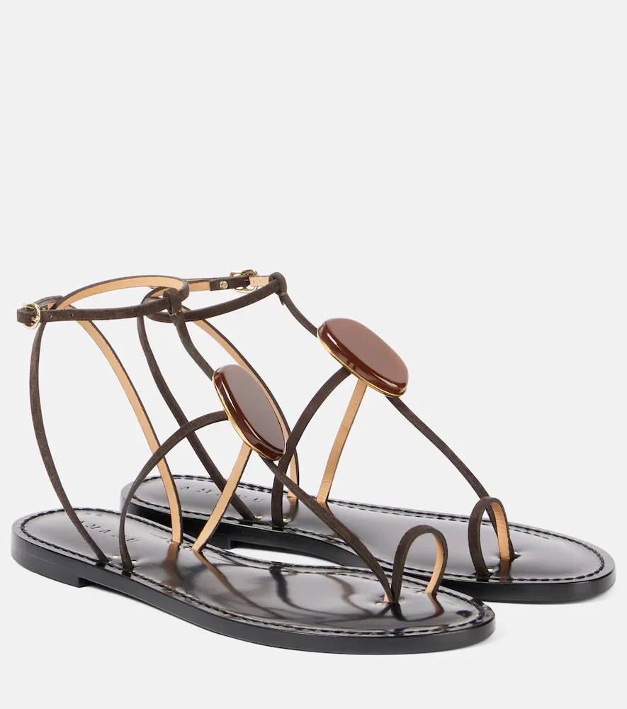 Sandalias Cairo de piel adornadas