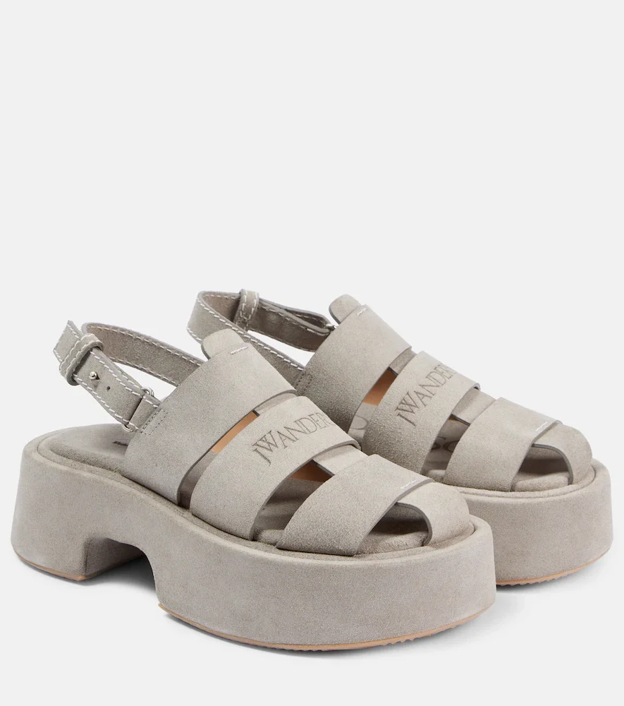 Sandalias con plataforma de piel
