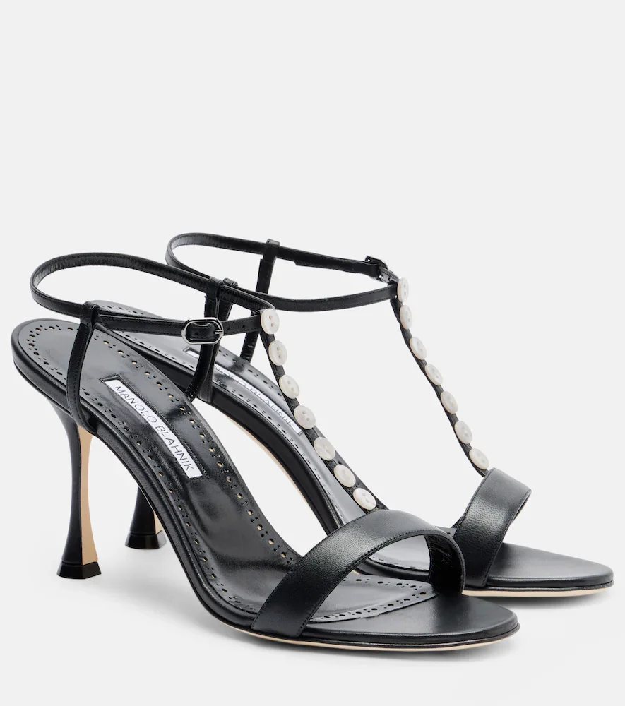 Sandalias Imbosan de piel adornadas
