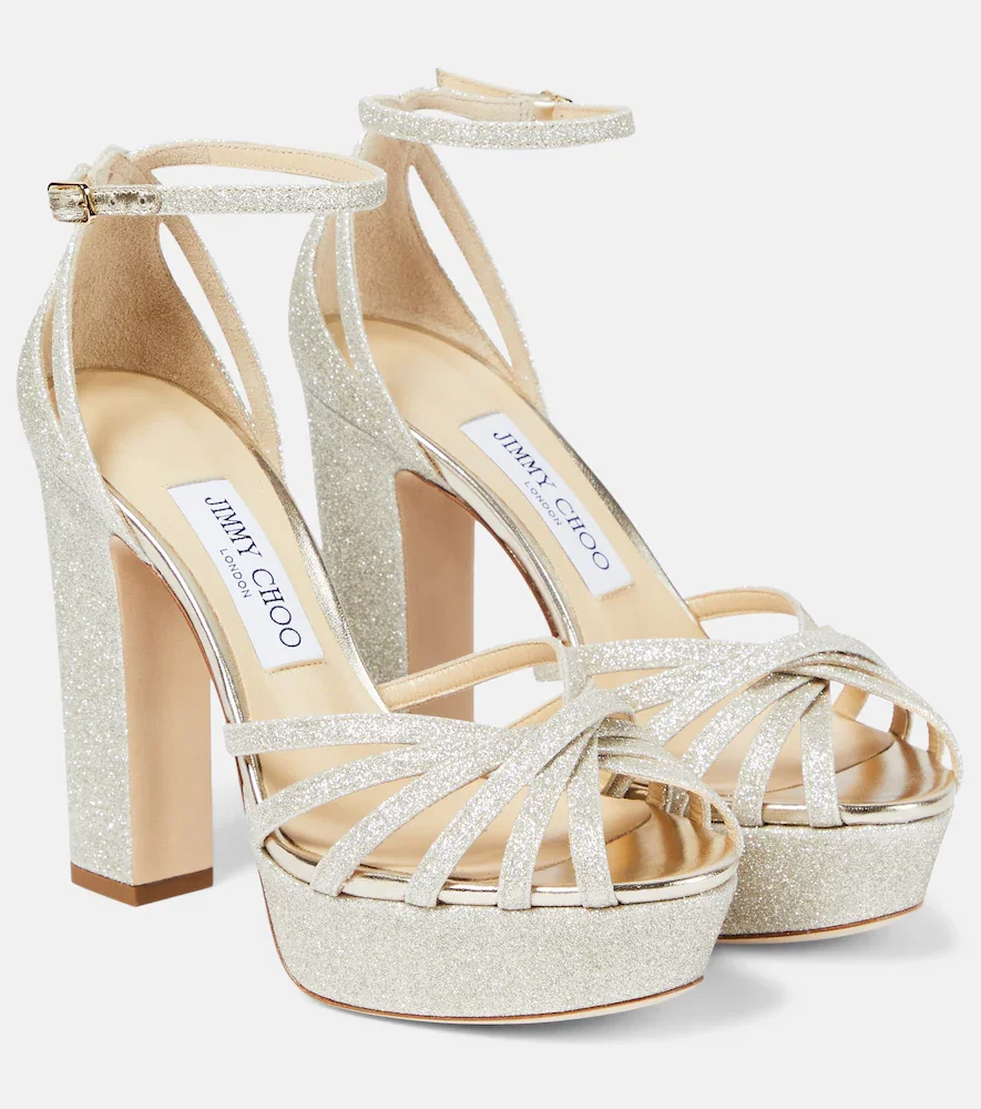 Sandalias Isra de plataforma con glitter