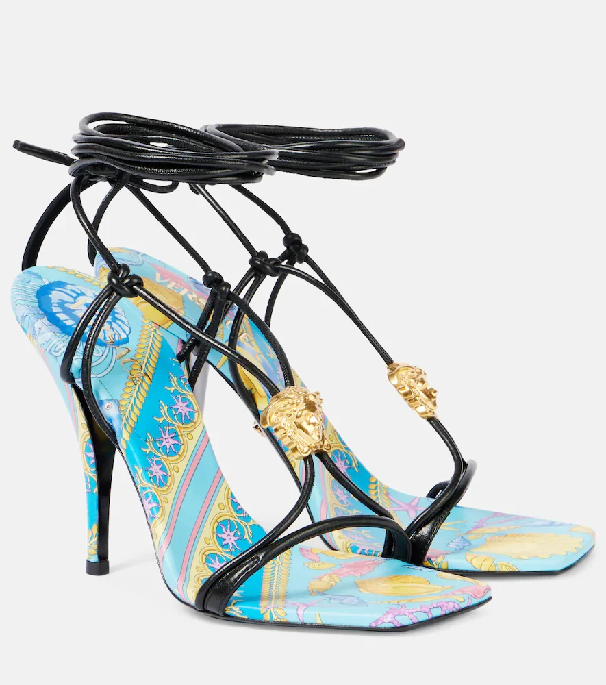 Sandalias La Medusa de piel estampadas