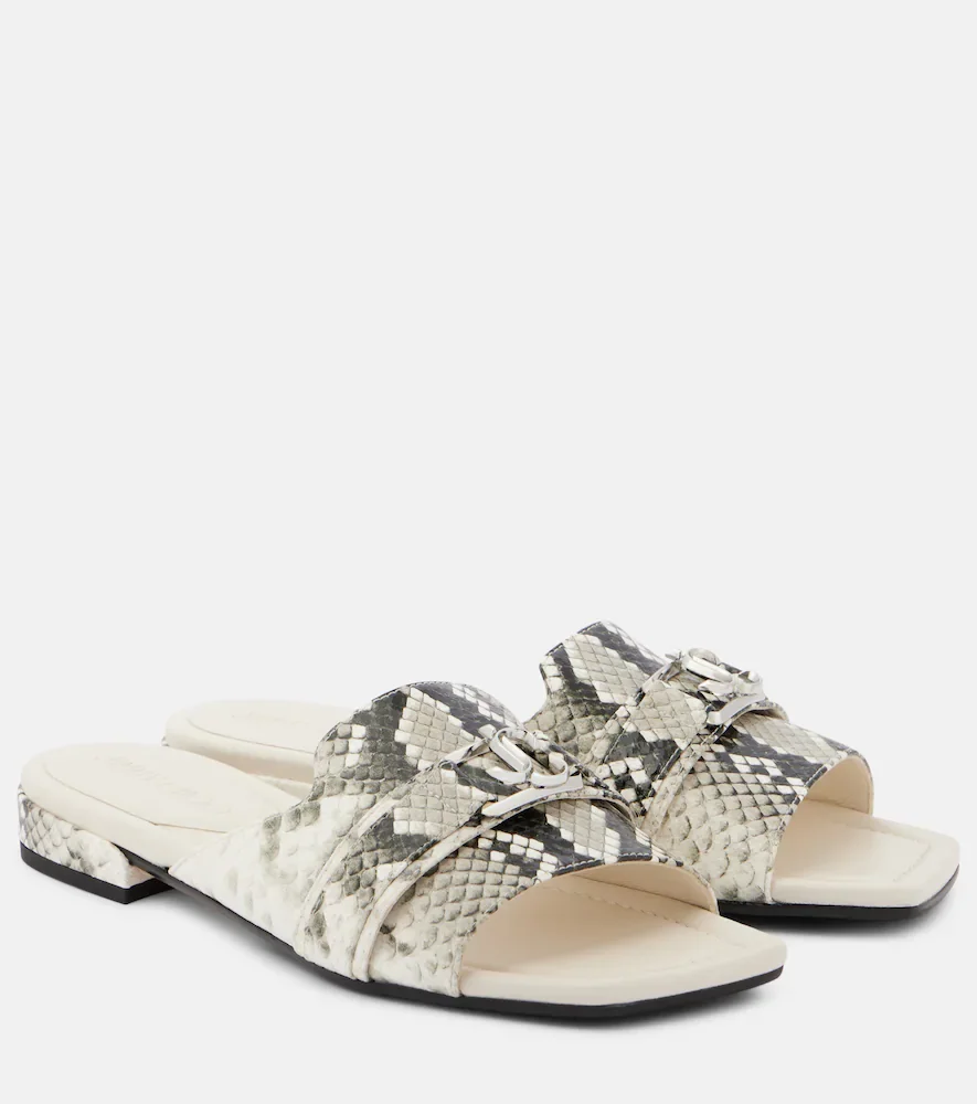 Sandalias Nako de piel grabada