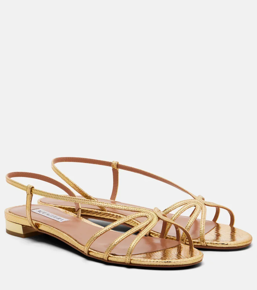 Sandalias Talk To Me de piel grabada