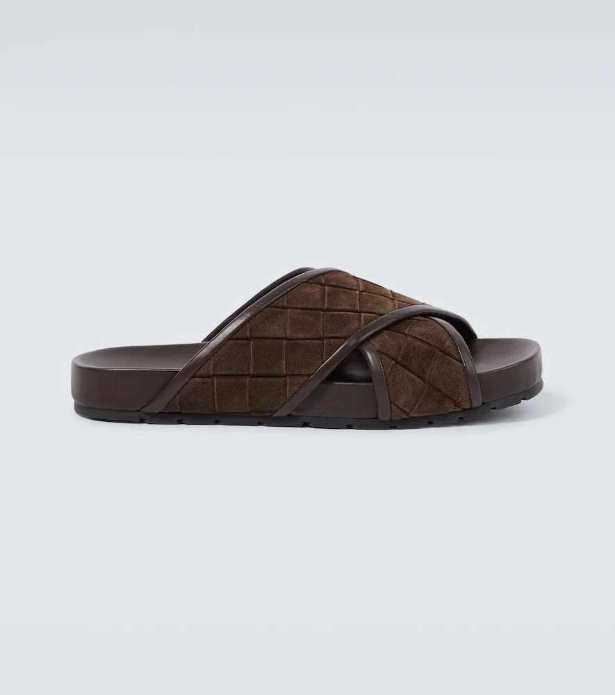 Sandalias Tarik de ante Intrecciato