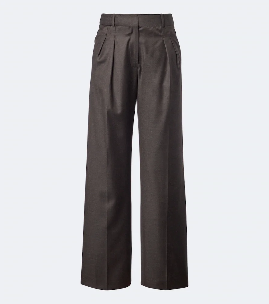 Sbiru Lds pleated virgin wool pants