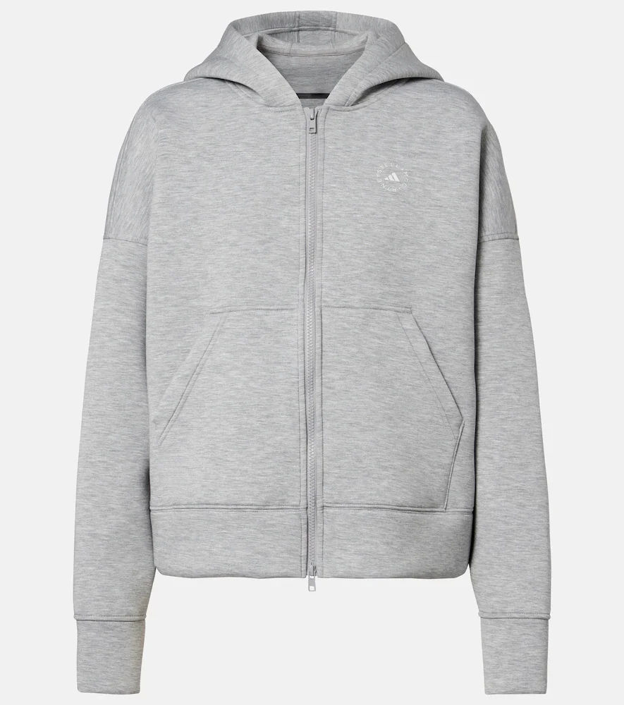 Scuba jersey zip-up hoodie