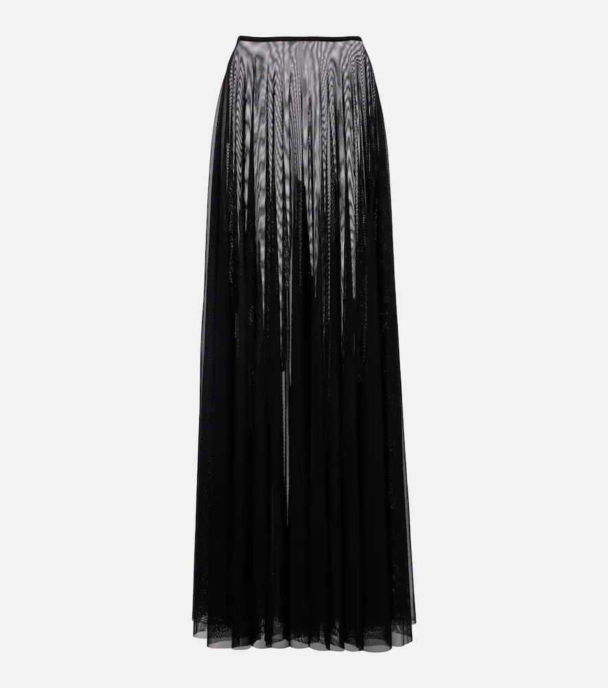 Semi-sheer maxi skirt