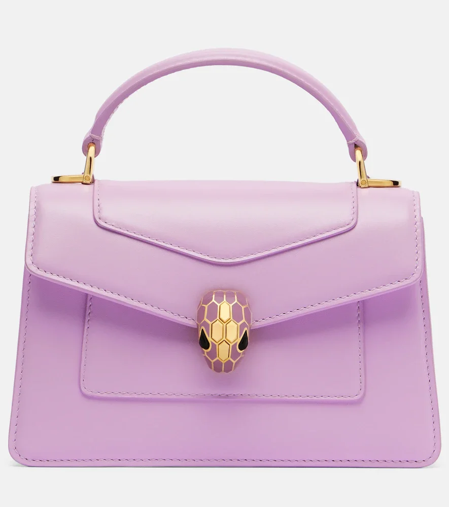Serpenti Forever Mini leather top-handle bag
