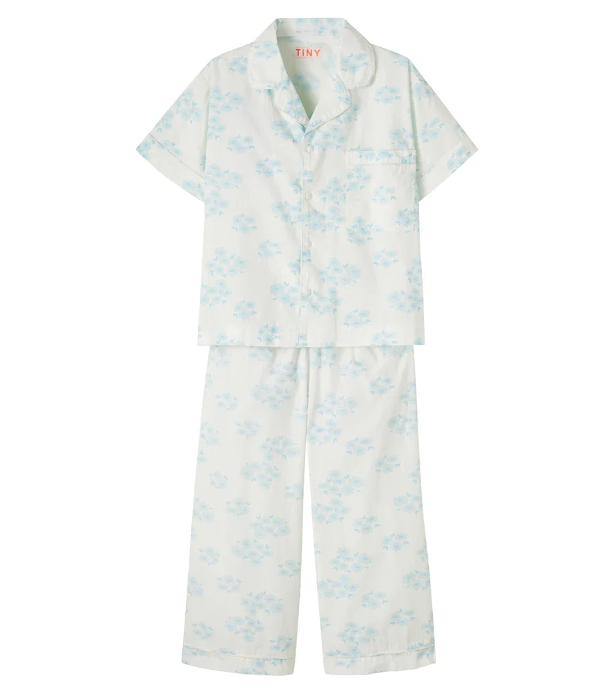 Set Blossoms de top y pantalones de algodón