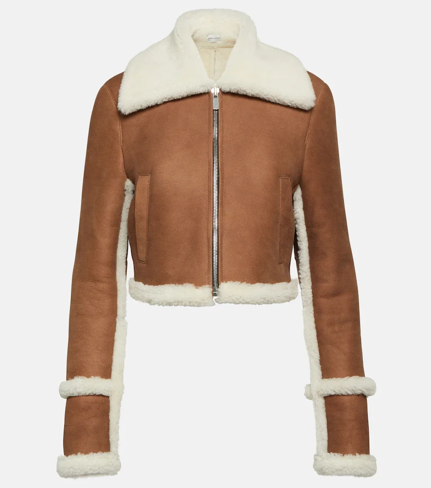Shearling-lined suede jacket