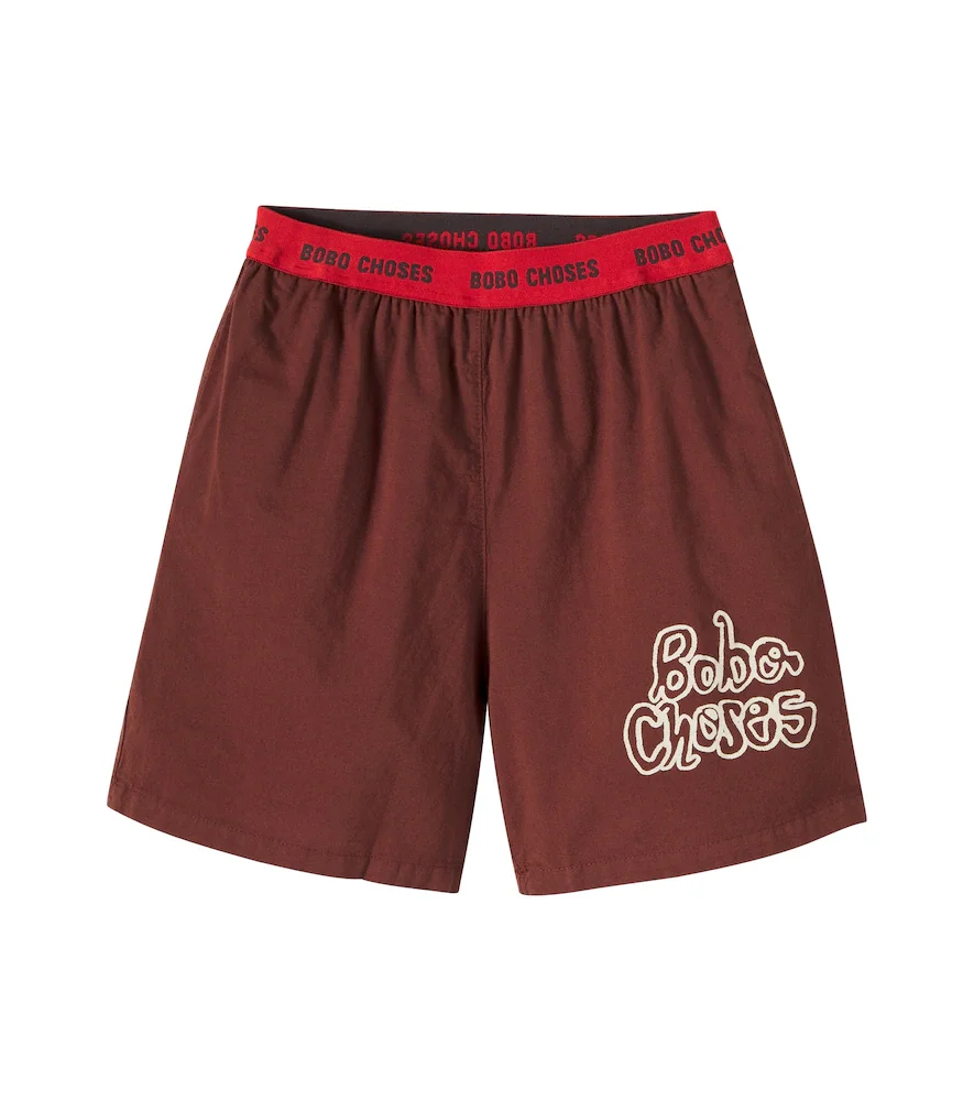 Short en coton à logo