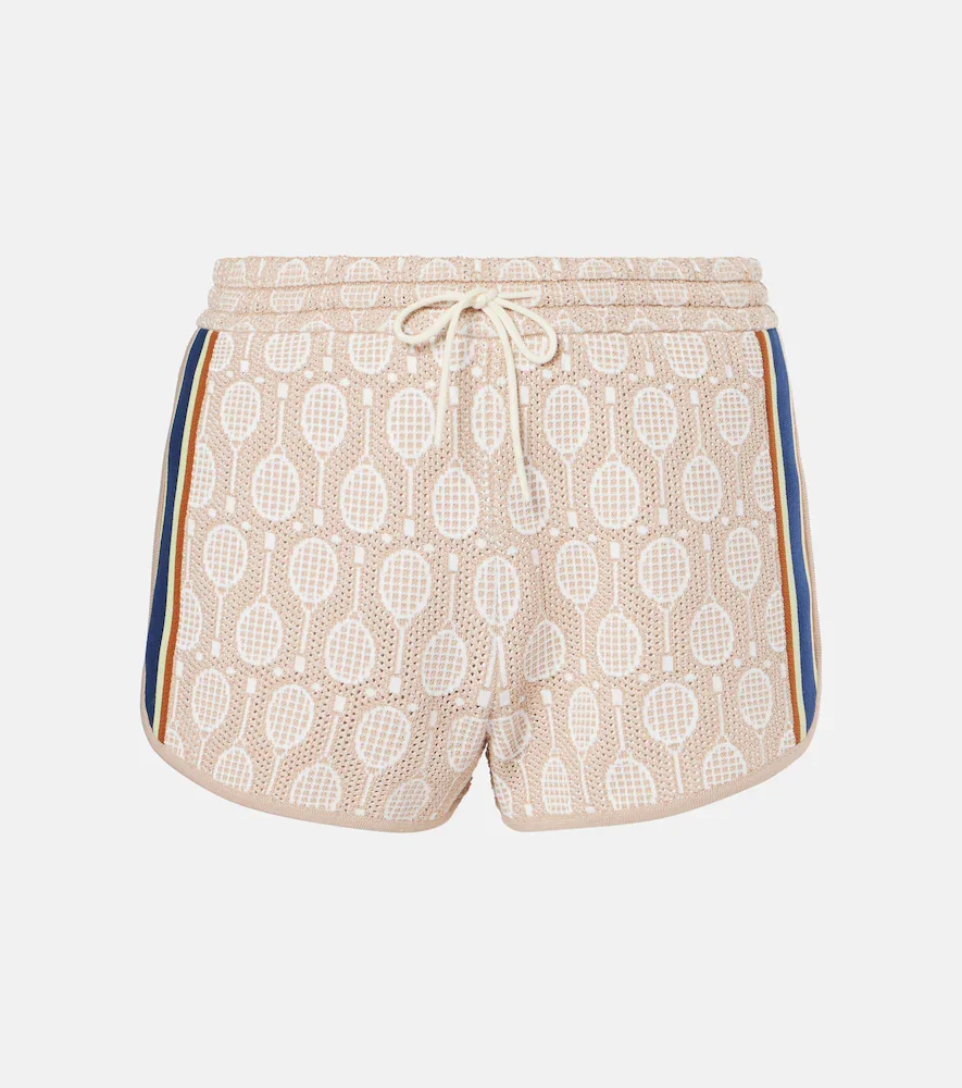 Short taille basse en jacquard