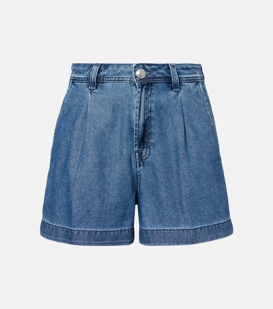 Shorts Hilo de denim plisados