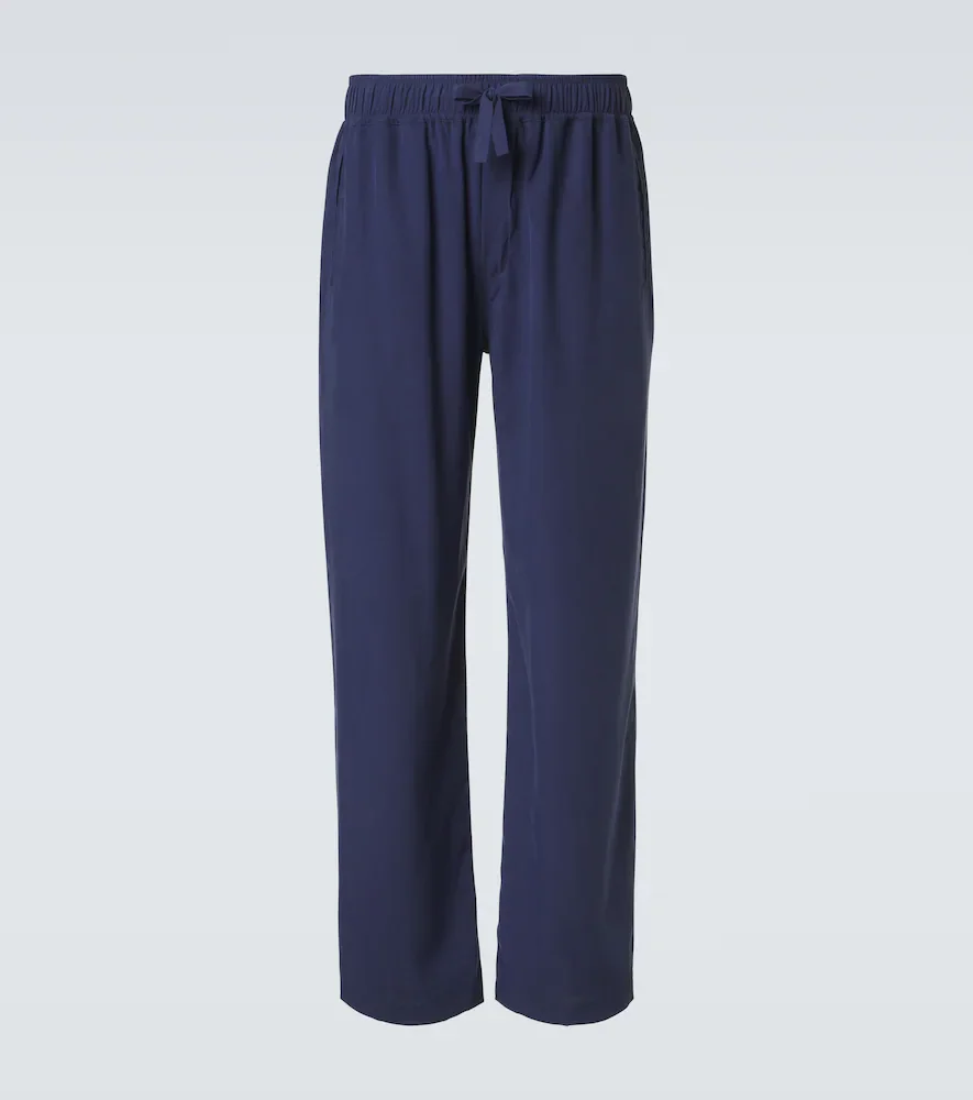 Silk straight pants