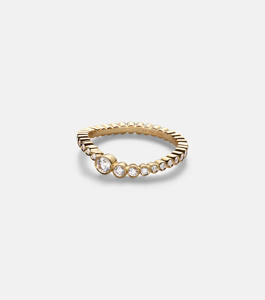 Sky 18kt gold ring with diamonds