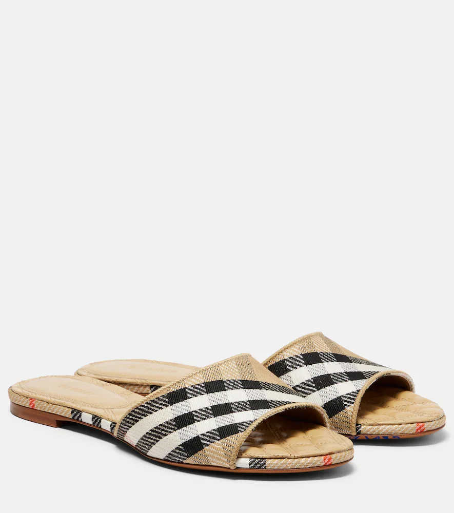 Sloane Burberry Check mules