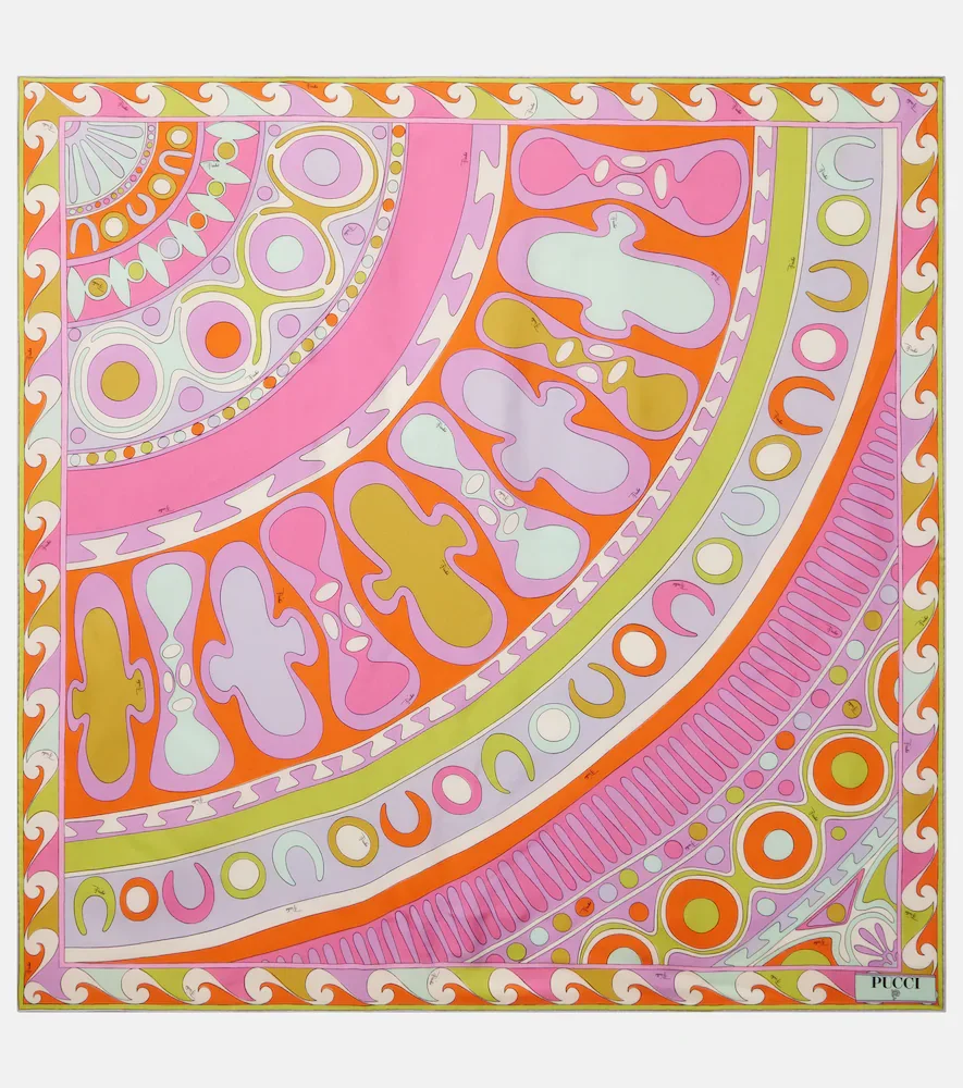 Soleil silk twill scarf