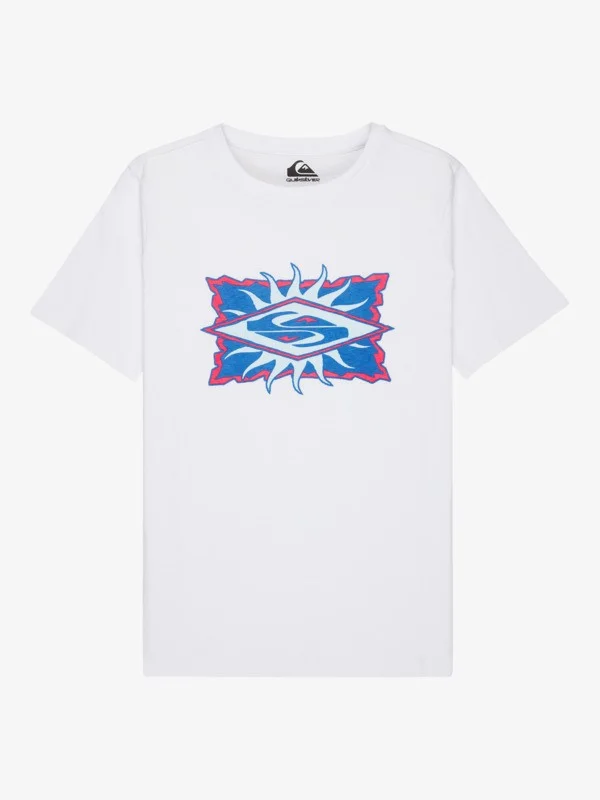 Starfish Stamp - Boys 8-16 White Short Sleeve T-Shirt