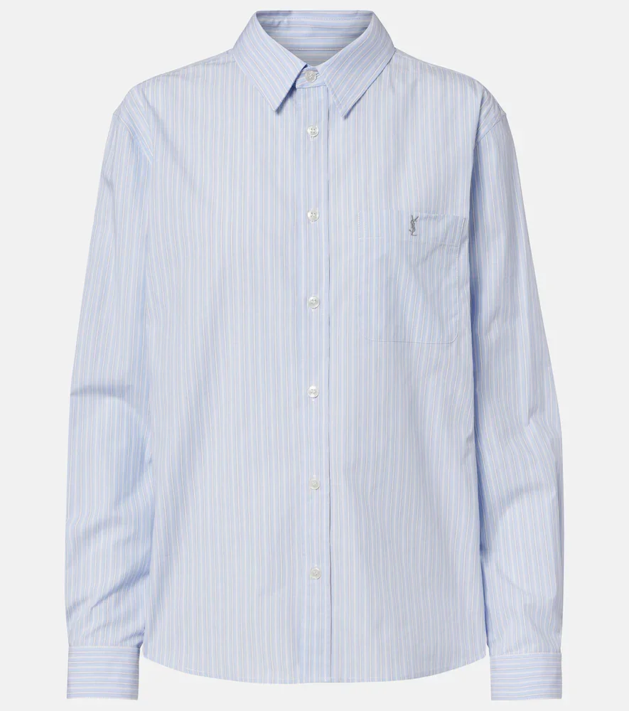 Striped cotton poplin shirt