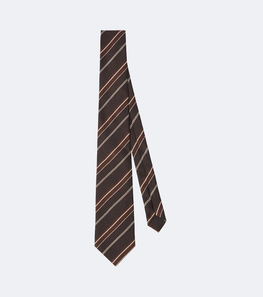 Striped silk tie