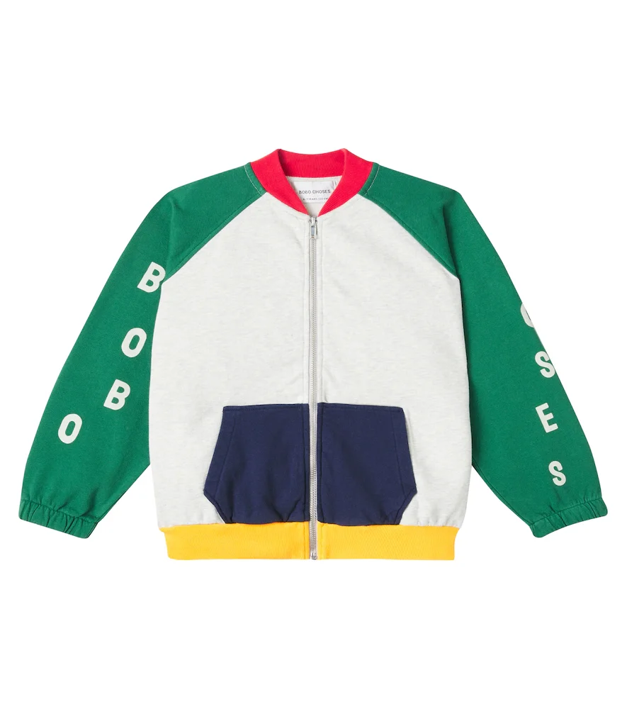 Sudadera de algodón con cremallera