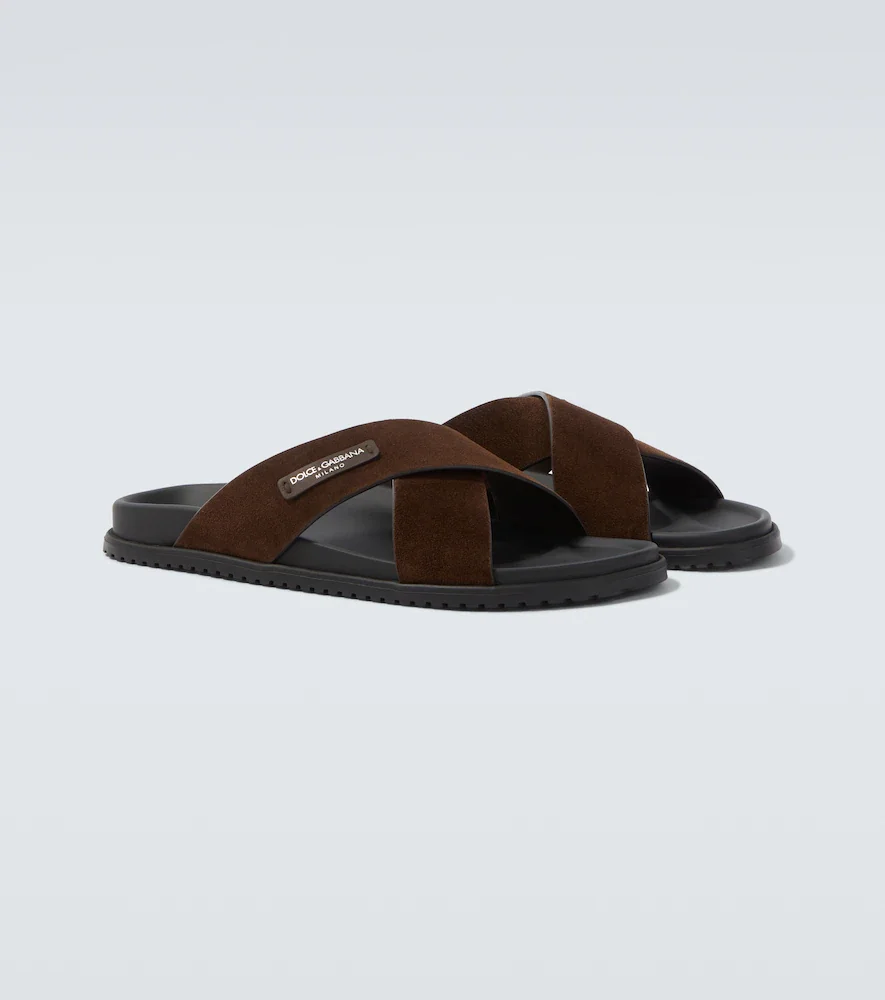 Suede slides