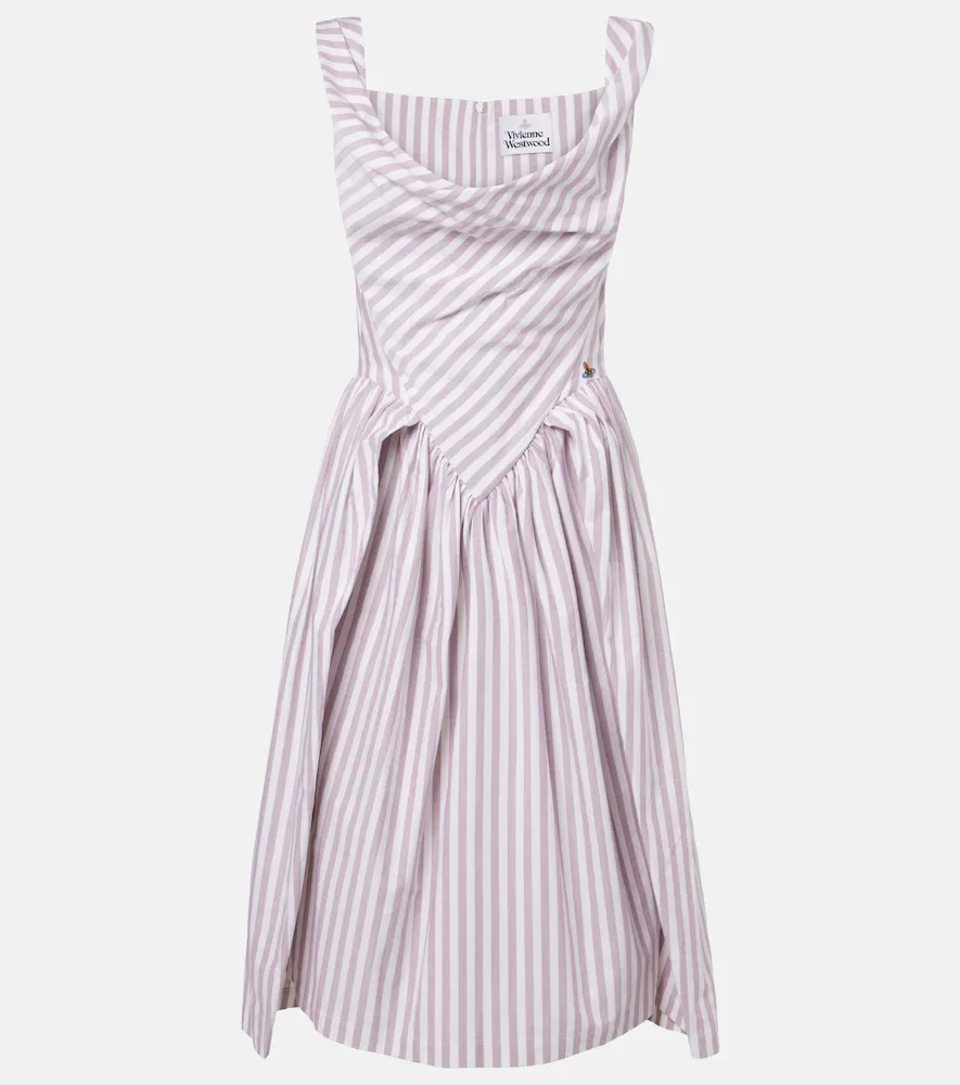 Sunday striped cotton midi dress