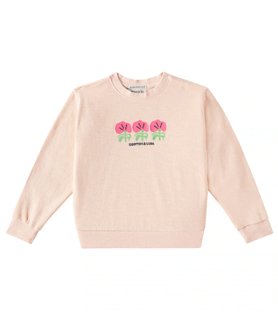 Sweat-shirt imprimé en coton mélangé