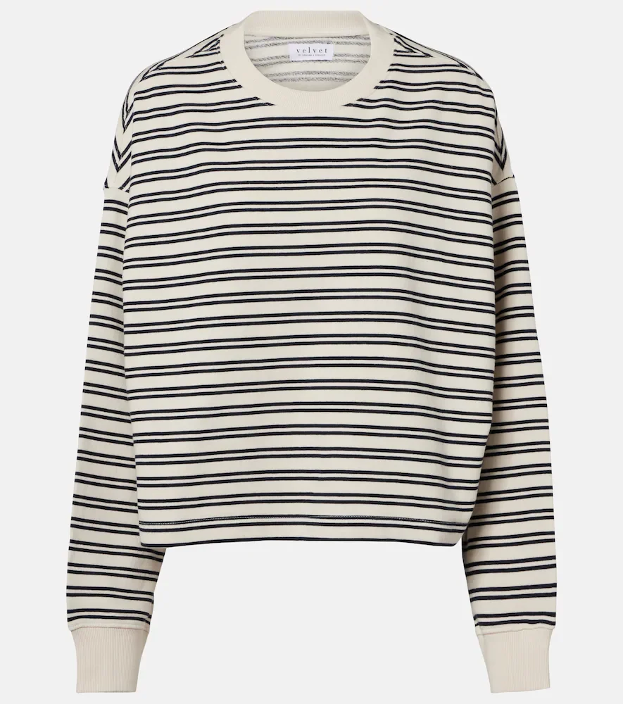 Sweat-shirt Isabelle rayé en coton