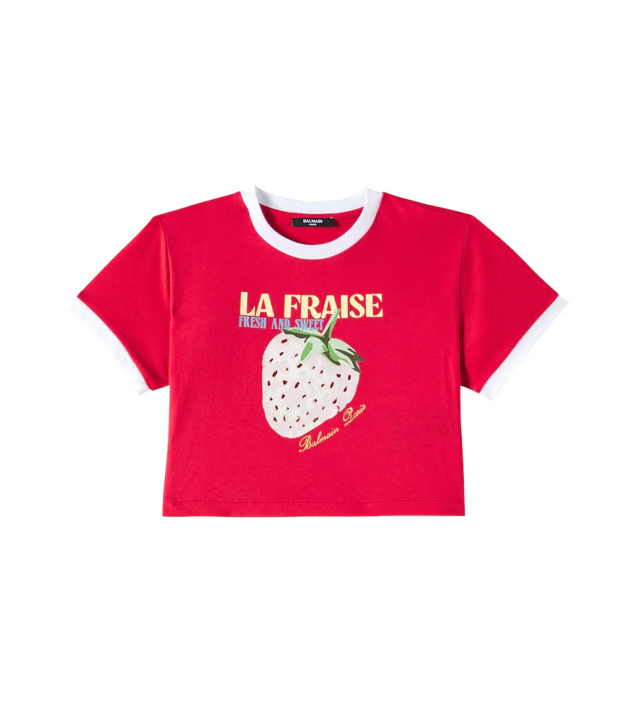 T-shirt en coton imprimé
