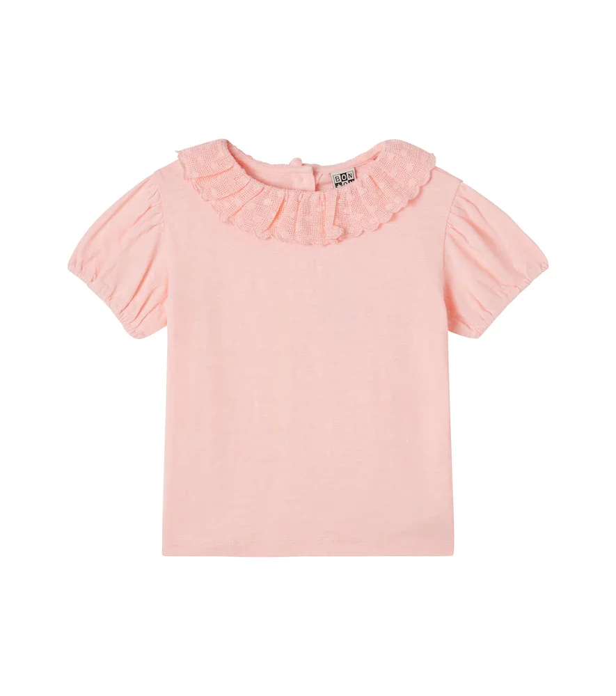 T-shirt Niris en coton et dentelle