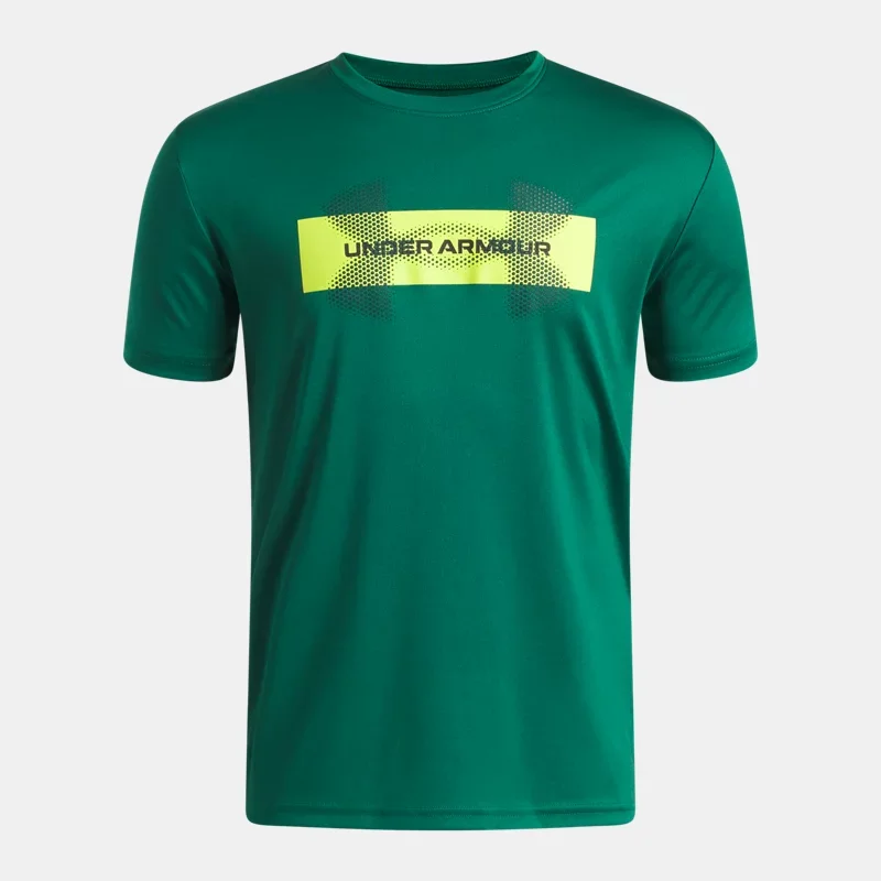 Tech Graphic Boys' Short Sleeve Campus Ivy Green Citrine Black YMD (54 - 59 in)