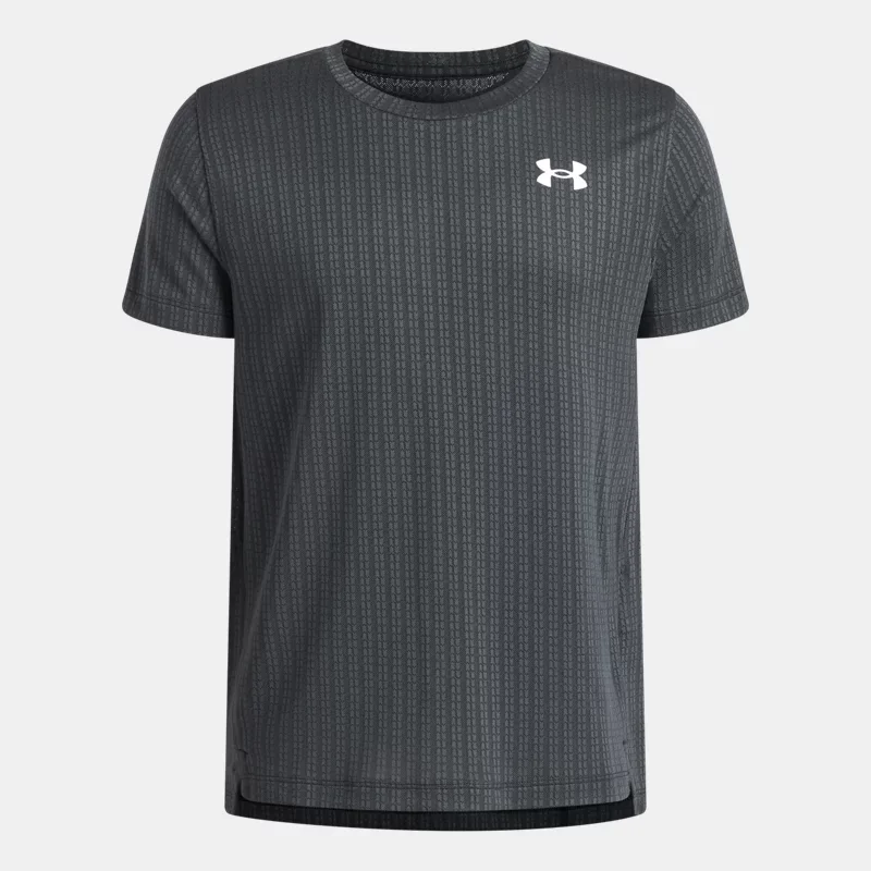 Tech Vent Jacq Under Armour rd Boys' Short Sleeve Ultimate Black White YSM (50 - 54 in)