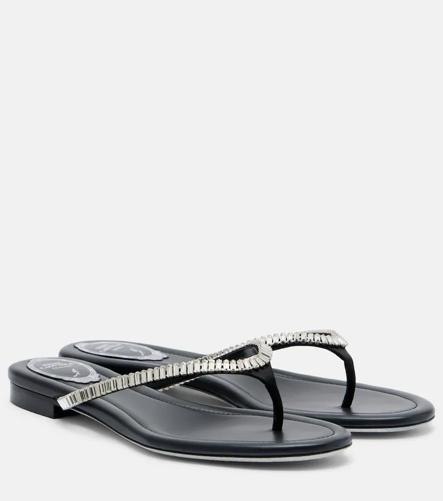 Thongs en satin à ornements