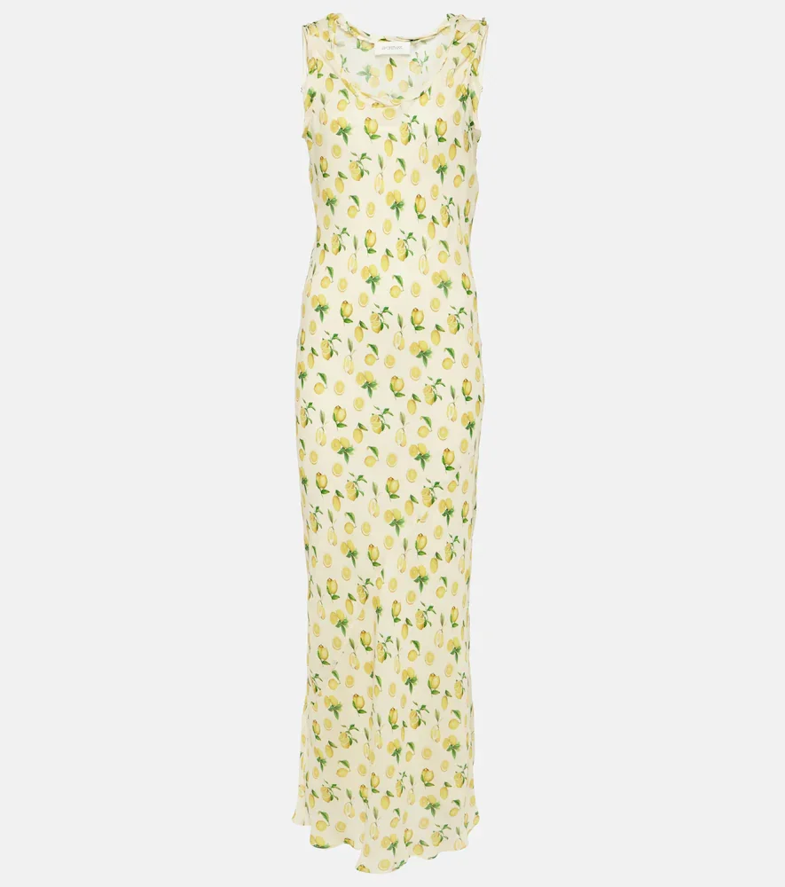 Tonale printed silk maxi dress