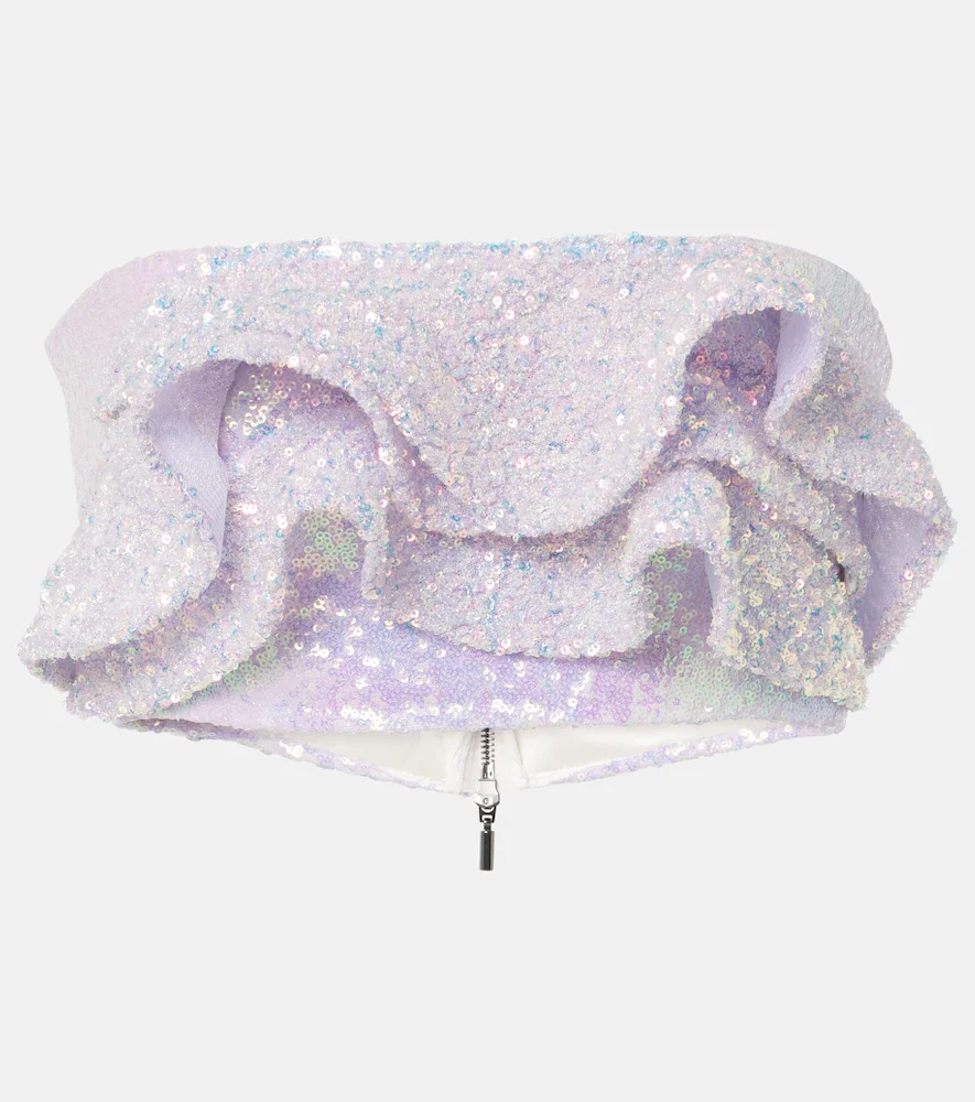 Top bandeau Together Wave con volantes