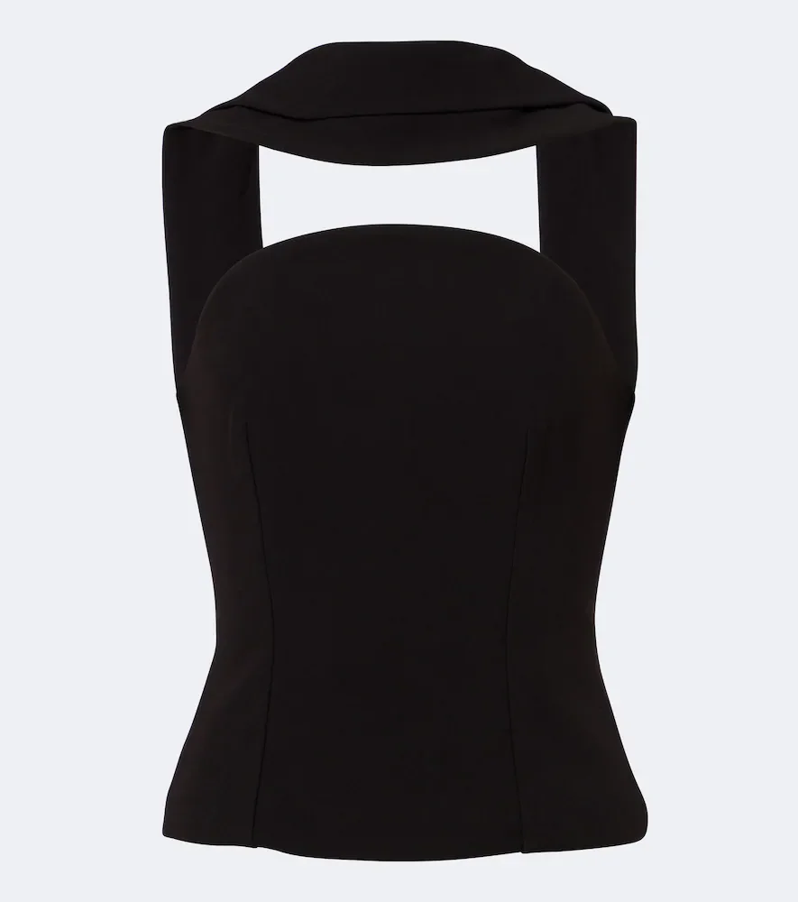 Top bustier en crêpe