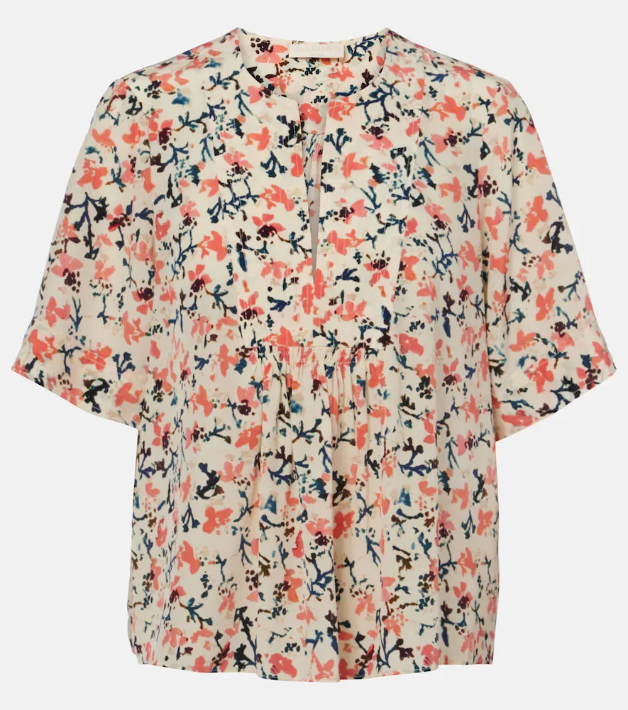 Top Calla de seda floral