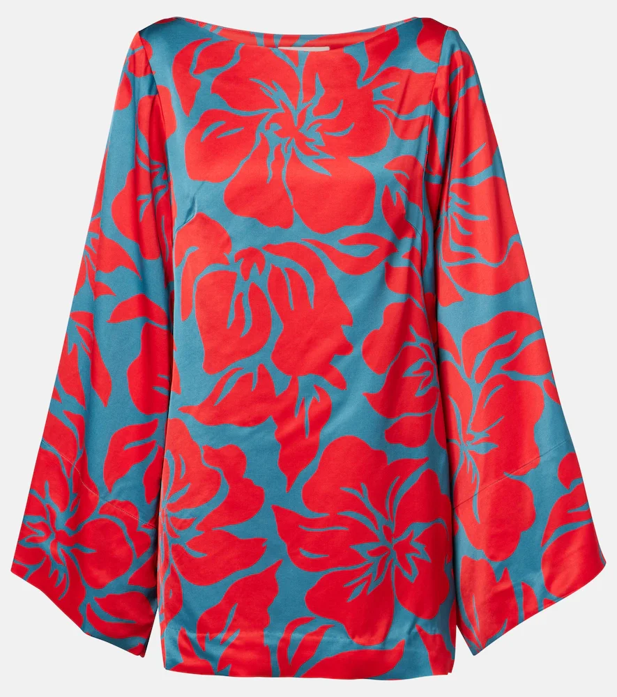 Top Charli de satén floral