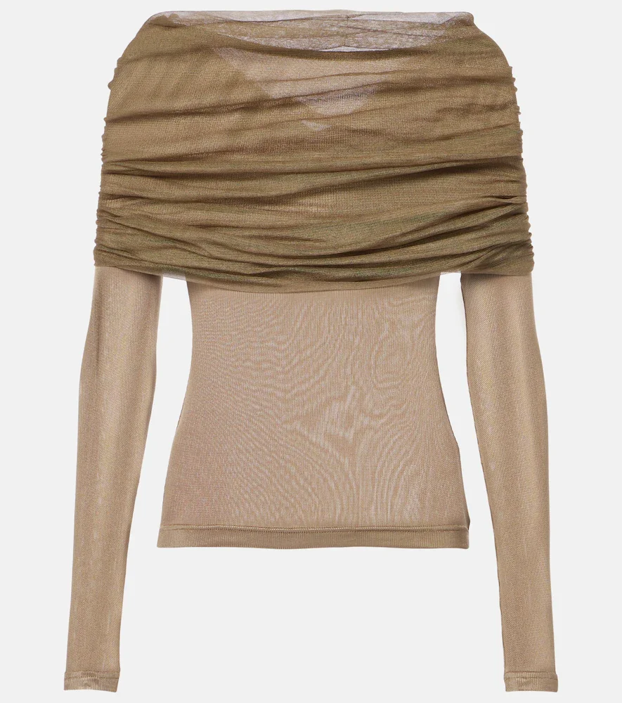 Top fruncido Sonora Veiled