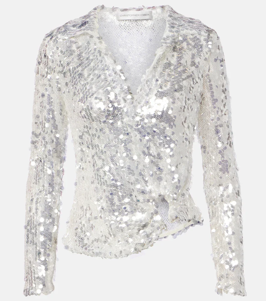 Top Opaline con lentejuelas