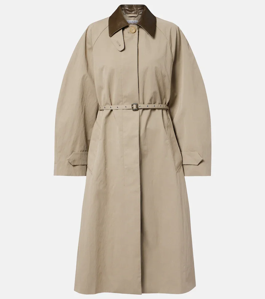 Trench-coat technique en coton mélangé